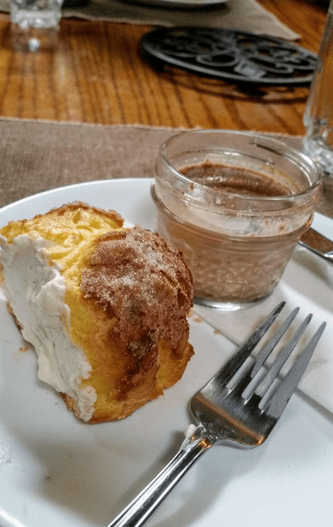 warme cacao en crème puff