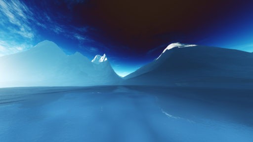 Antarctica Ice Field and Mountains