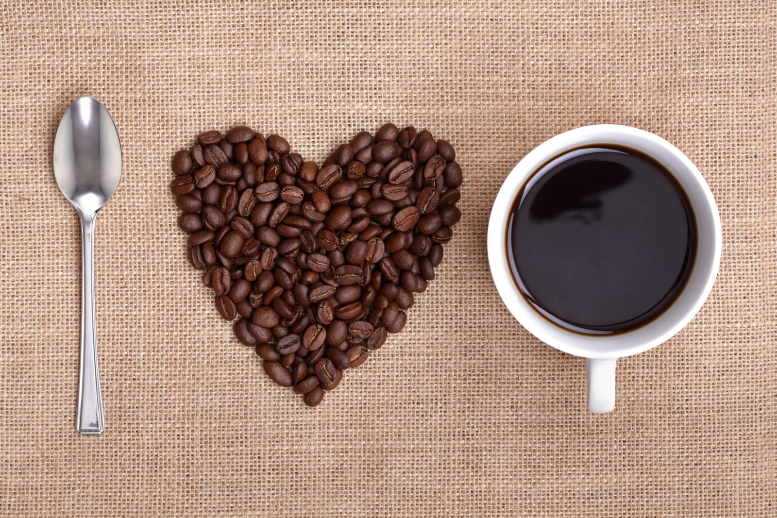 I love coffee (heart with beans)