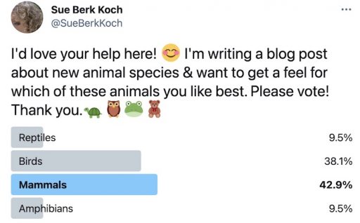 Which is your favorite species? Twitter poll