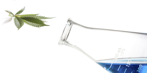 The Science of Marijuana_flask w cannabis leaves