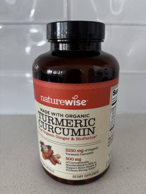 bottle of turmeric containing curcumin